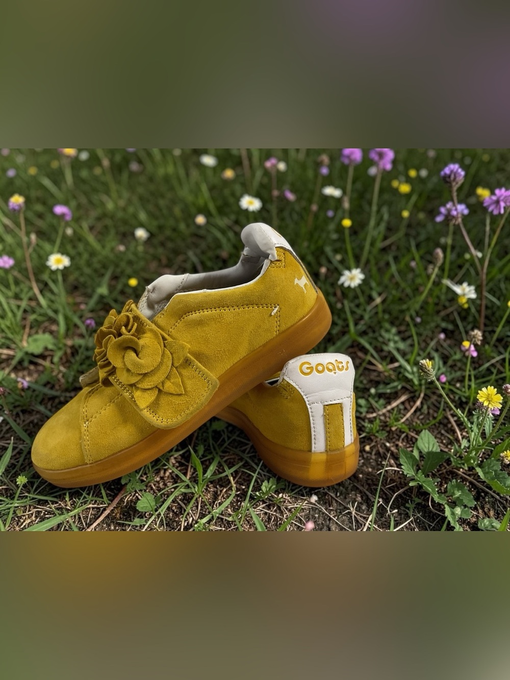 Goats Mustard Suede Leather Sneaker Youth Size 1